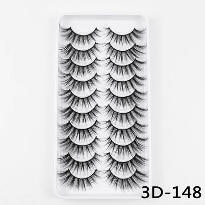 10Pairs 3D Mink Eyelashes Makeup Natural Long False Eyelashes Dramatic Lashes Extension HandMade Fake Eyelash maquiagem