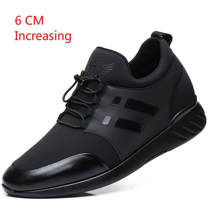 RayZing 2020 Men's Fashion Sneakers Man Casual Shoes Breathable Men Genuine Leather Shoes Big size Increasing Office Footwear