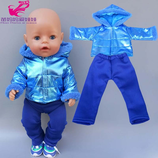 43cm New Born Baby Doll Hooded Coat for Bebe Doll Clothes 18 Inch American OG Girl Doll Jacket Girl Toys Clothes