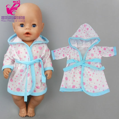 43cm New Born Baby Doll Hooded Coat for Bebe Doll Clothes 18 Inch American OG Girl Doll Jacket Girl Toys Clothes