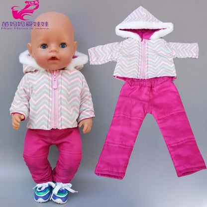 43cm New Born Baby Doll Hooded Coat for Bebe Doll Clothes 18 Inch American OG Girl Doll Jacket Girl Toys Clothes