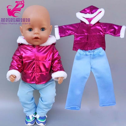 43cm New Born Baby Doll Hooded Coat for Bebe Doll Clothes 18 Inch American OG Girl Doll Jacket Girl Toys Clothes