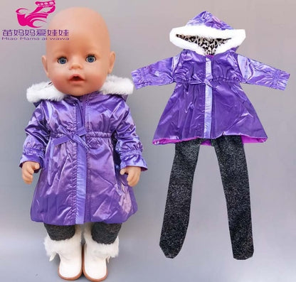 43cm New Born Baby Doll Hooded Coat for Bebe Doll Clothes 18 Inch American OG Girl Doll Jacket Girl Toys Clothes