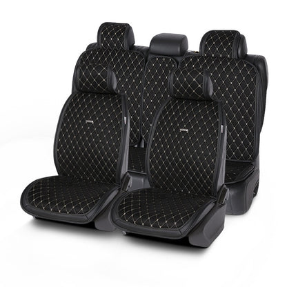 Artificial suede universal car seat cushion black 1Set luxury Cape 5 seats fit for Kia Hyundai BMW Lada car seat cover shawl