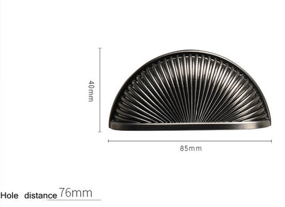 Shell Shape Kitchen Handle Gold Cabinet Pulls Drawer Knobs For Furniture Zinc Alloy