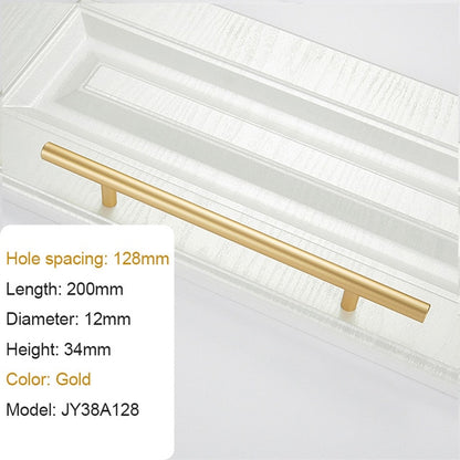 Large Handle Modern Minimalist Kitchen Furniture Cabinet Drawer Pull, Gold Aluminum Wardrobe Bedside Cabinet Locker Knob