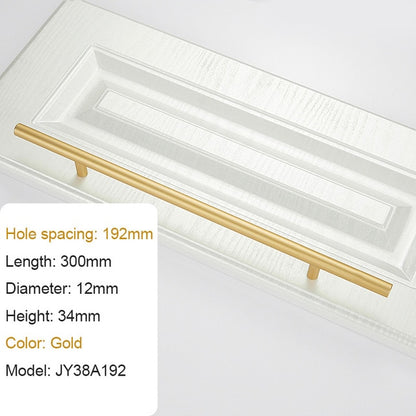 Large Handle Modern Minimalist Kitchen Furniture Cabinet Drawer Pull, Gold Aluminum Wardrobe Bedside Cabinet Locker Knob