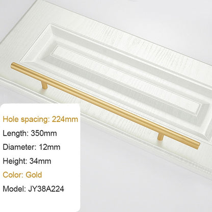 Large Handle Modern Minimalist Kitchen Furniture Cabinet Drawer Pull, Gold Aluminum Wardrobe Bedside Cabinet Locker Knob