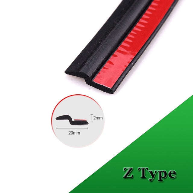 4m B P Z D Shape Type Car Door Seal Strip EPDM Rubber Noise Insulation Weatherstrip Soundproof Car Seal Strong Adhensive Sticker