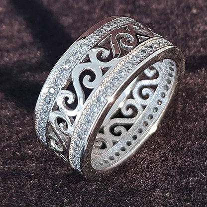 luxury 925 sterling silver wedding band eternity ring for women big gift for ladies love wholesale lots bulk jewelry R4577