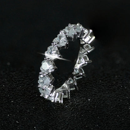 luxury 925 sterling silver wedding band eternity ring for women big gift for ladies love wholesale lots bulk jewelry R4577