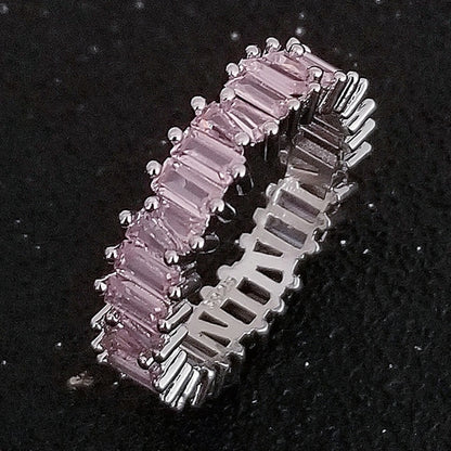 luxury 925 sterling silver wedding band eternity ring for women big gift for ladies love wholesale lots bulk jewelry R4577