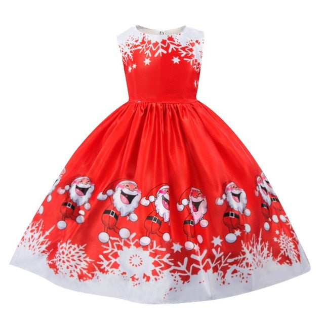 Christmas Tutu Dress For Girls Dresses Kids Clothes Wedding Event Flower Girl Dress Birthday Party Costumes Children Clothing 8T