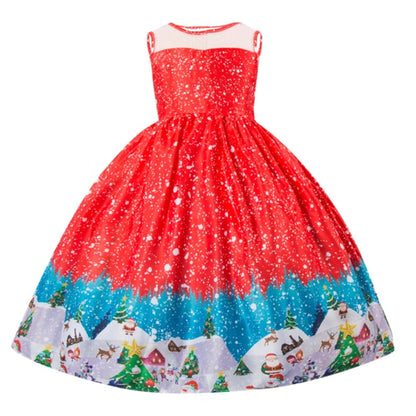 Christmas Tutu Dress For Girls Dresses Kids Clothes Wedding Event Flower Girl Dress Birthday Party Costumes Children Clothing 8T