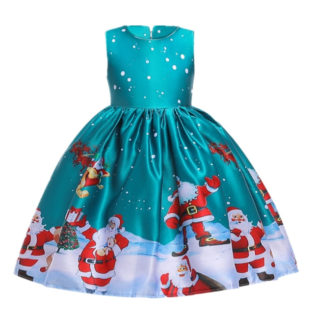 Christmas Tutu Dress For Girls Dresses Kids Clothes Wedding Event Flower Girl Dress Birthday Party Costumes Children Clothing 8T