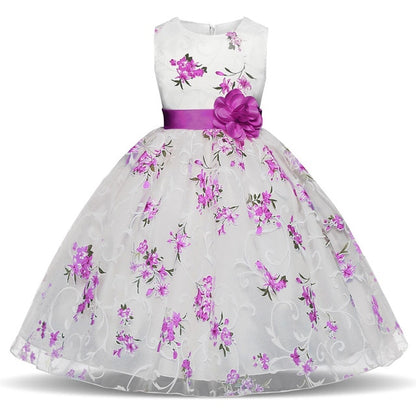 Christmas Tutu Dress For Girls Dresses Kids Clothes Wedding Event Flower Girl Dress Birthday Party Costumes Children Clothing 8T