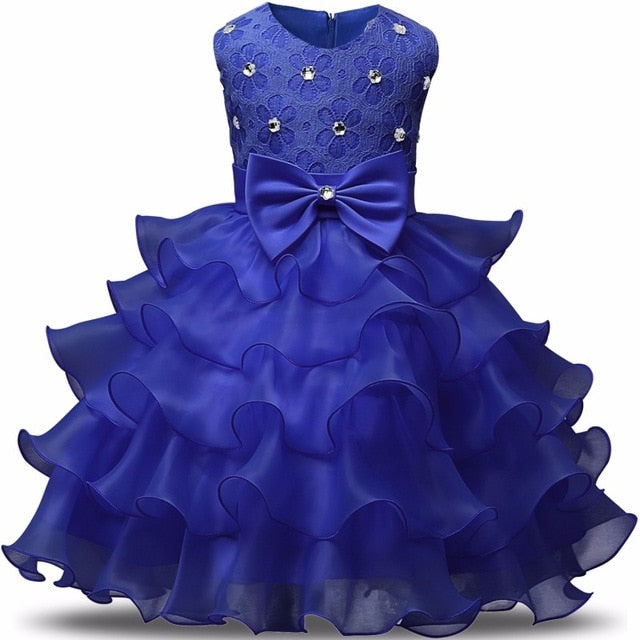 Christmas Tutu Dress For Girls Dresses Kids Clothes Wedding Event Flower Girl Dress Birthday Party Costumes Children Clothing 8T