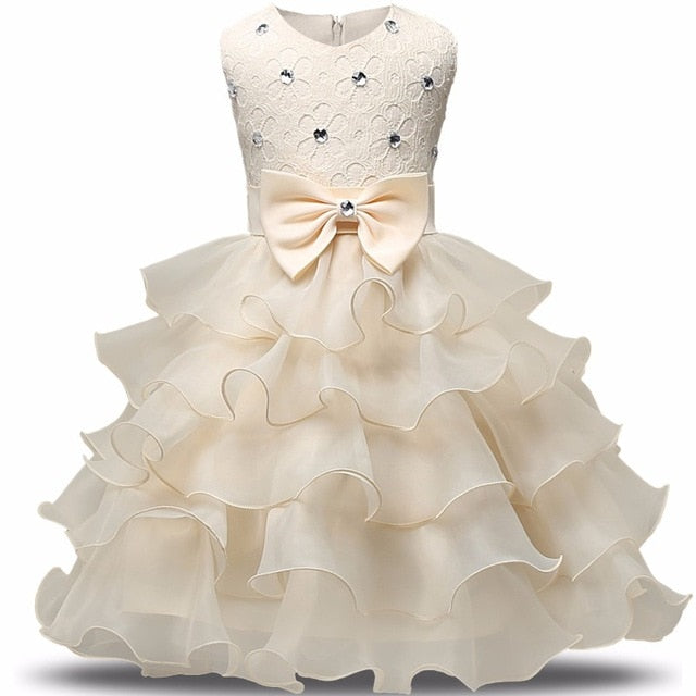 Christmas Tutu Dress For Girls Dresses Kids Clothes Wedding Event Flower Girl Dress Birthday Party Costumes Children Clothing 8T