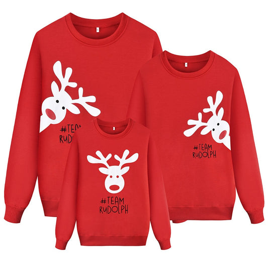 2020 Family Matching Mom Kid Men Women Baby Kids Christmas Sweater Sweatshirt Pullover Tops Jumper Blouse Deer Xmas Clothes