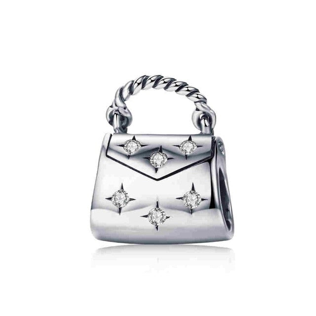 925 Sterling Silver Berloque Family House Eiffel Tower Camera Travel Dream Coffee Cup Shoes Charm Fit Charm Bracelet DIY Jewelry