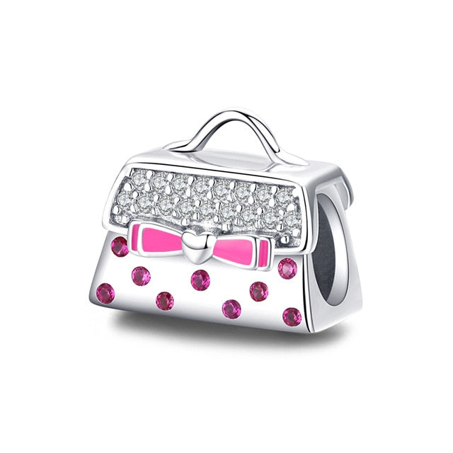 925 Sterling Silver Berloque Family House Eiffel Tower Camera Travel Dream Coffee Cup Shoes Charm Fit Charm Bracelet DIY Jewelry