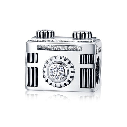 925 Sterling Silver Berloque Family House Eiffel Tower Camera Travel Dream Coffee Cup Shoes Charm Fit Charm Bracelet DIY Jewelry