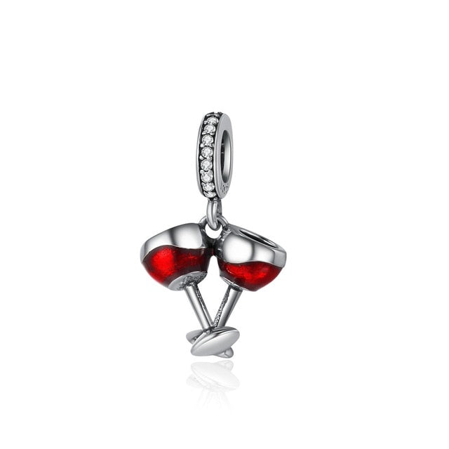 925 Sterling Silver Berloque Family House Eiffel Tower Camera Travel Dream Coffee Cup Shoes Charm Fit Charm Bracelet DIY Jewelry