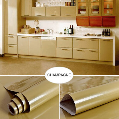 Gold Silver Brushed Wall Stickers PVC Self Adhesive Fridge Sticker Furniture Wardrobe Desktop Waterproof Decorative Wall Papers