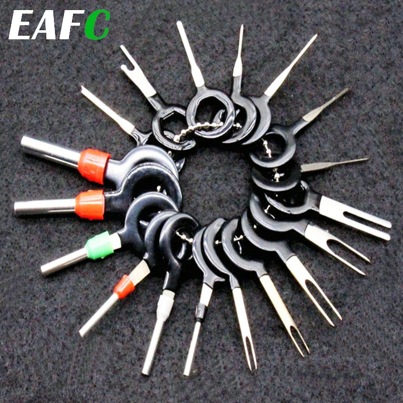 18Pcs 11Pcs Automotive Plug Terminal Remove Tool Set Key Pin Car Electrical Wire Crimp Connector Extractor Kit Accessories