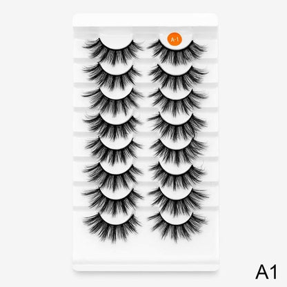 SEXYSHEEP 8 Pairs Mink Lashes Faux Eyelashes Mink False Eyelashes Dramatic Volume Lashes Eyelash Extension for Makeup