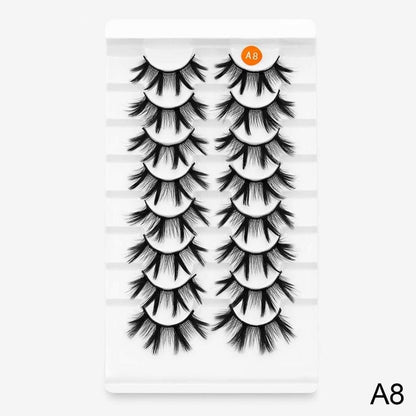SEXYSHEEP 8 Pairs Mink Lashes Faux Eyelashes Mink False Eyelashes Dramatic Volume Lashes Eyelash Extension for Makeup