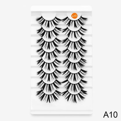 SEXYSHEEP 8 Pairs Mink Lashes Faux Eyelashes Mink False Eyelashes Dramatic Volume Lashes Eyelash Extension for Makeup