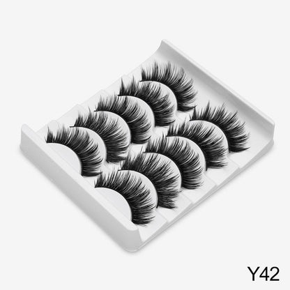 SEXYSHEEP 8 Pairs Mink Lashes Faux Eyelashes Mink False Eyelashes Dramatic Volume Lashes Eyelash Extension for Makeup