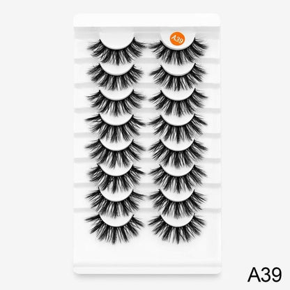 SEXYSHEEP 8 Pairs Mink Lashes Faux Eyelashes Mink False Eyelashes Dramatic Volume Lashes Eyelash Extension for Makeup