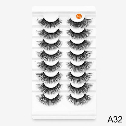 SEXYSHEEP 8 Pairs Mink Lashes Faux Eyelashes Mink False Eyelashes Dramatic Volume Lashes Eyelash Extension for Makeup