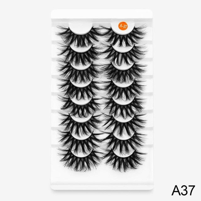 SEXYSHEEP 8 Pairs Mink Lashes Faux Eyelashes Mink False Eyelashes Dramatic Volume Lashes Eyelash Extension for Makeup
