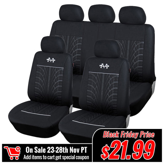 AUTOYOUTH Sports Car Seat Covers Universal Fit Most Brand Vehicle Seats Car Seat Protector Interior Accessories Black Seat Cover
