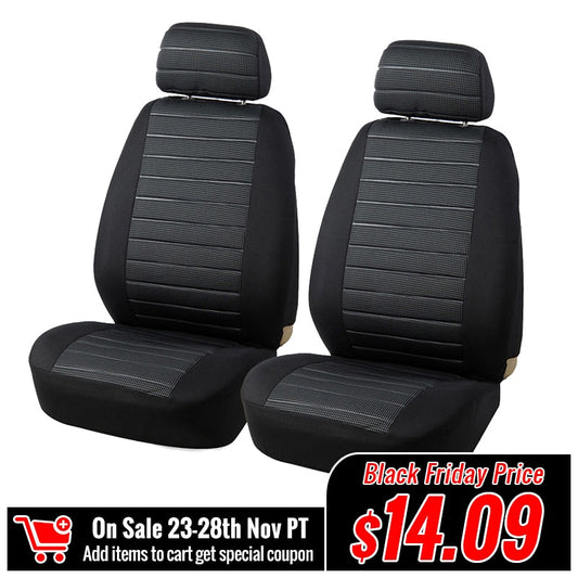 AUTOYOUTH Front Car Seat Covers Airbag Compatible Universal Fit Most Car SUV Car Accessories Car Seat Cover for Toyota 3 color