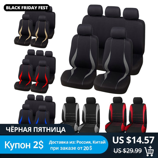 AUTOYOUTH Car Seat Covers Interior Accessories Airbag Compatible  Seat Cover For Toyota Camry Volkswagen Gray Car Seat Protector