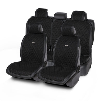 Artificial suede universal car seat cushion black 1Set luxury Cape 5 seats fit for Kia Hyundai BMW Lada car seat cover shawl