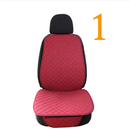 Car Seat Cover Front Rear Flax Cushion Breathable Protector Protector Front Rear Back Cushion Pad Mat with Backrest