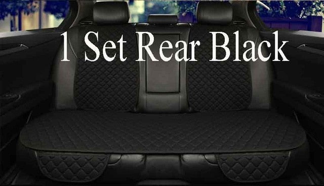 Car Seat Cover Front Rear Flax Cushion Breathable Protector Protector Front Rear Back Cushion Pad Mat with Backrest