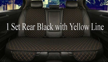 Car Seat Cover Front Rear Flax Cushion Breathable Protector Protector Front Rear Back Cushion Pad Mat with Backrest