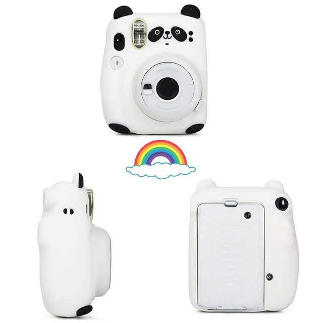 For Fujifilm Instax Mini 11 Instant Film Camera PU Leather Bag Case Cover Shell with Shoulder Strap Pink/Blue/Purple/Gray/White