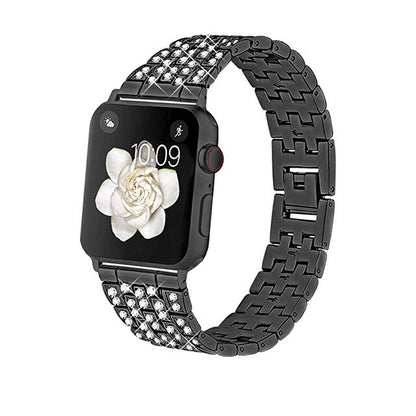 Woman Stainless Steel Inlaid Rhineston  Jewelry Bracelet For Apple Watch Band 38mm 42mm 40mm 44mm Belt For iWatch 2 3 4 5 Strap
