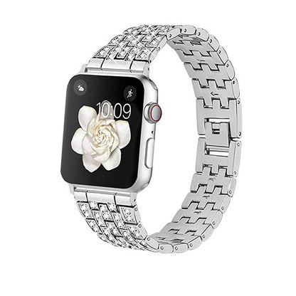 Woman Stainless Steel Inlaid Rhineston  Jewelry Bracelet For Apple Watch Band 38mm 42mm 40mm 44mm Belt For iWatch 2 3 4 5 Strap