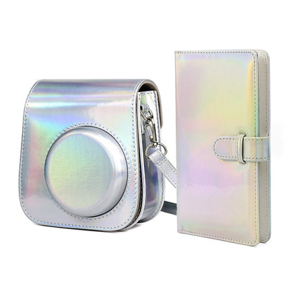 For Fujifilm Instax Mini 11 Camera PU Leather Case Bag Shoulder Strap Carrying Instax Mini Bags + 96 Pockets Album