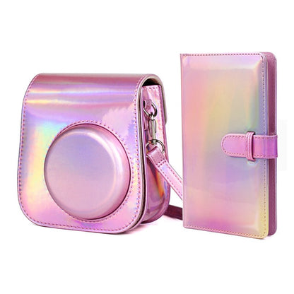 For Fujifilm Instax Mini 11 Camera PU Leather Case Bag Shoulder Strap Carrying Instax Mini Bags + 96 Pockets Album