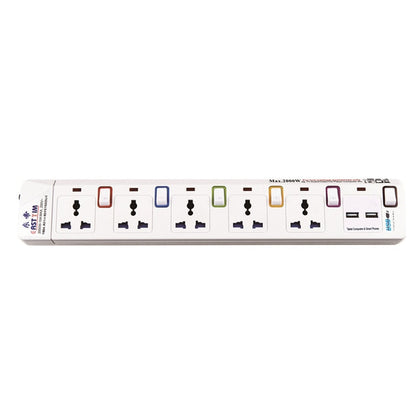 Power Strip 1/2/3/4/5 Way AC Universal Outlets Plug Socket with USB Individually Switch Extension Cord Surge/Overload Protection