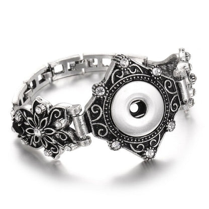 New Snap Jewelry Vintage18mm Metal Snap Button Bracelet Bohemian Watches Women Jewelry Pulseras Button Bracelet